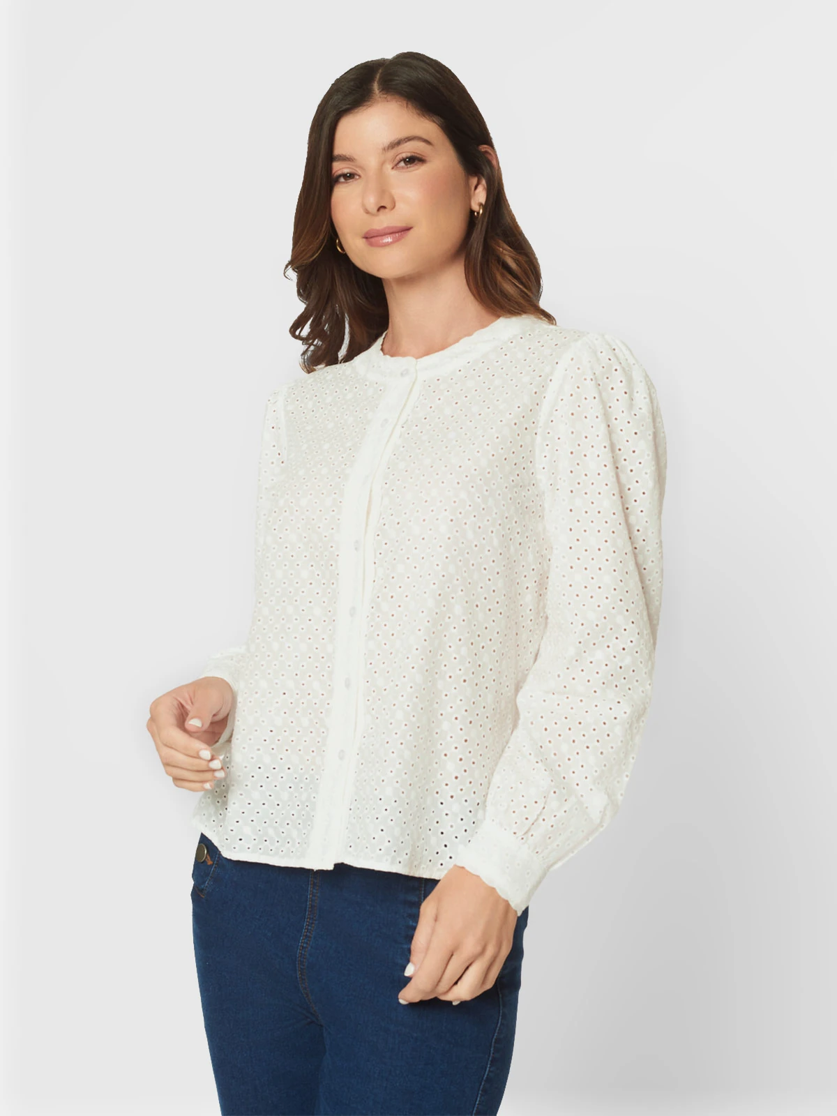 BLUSA MUJER MENTHA Y CHOCOLATE HUESO THALIA - 3
