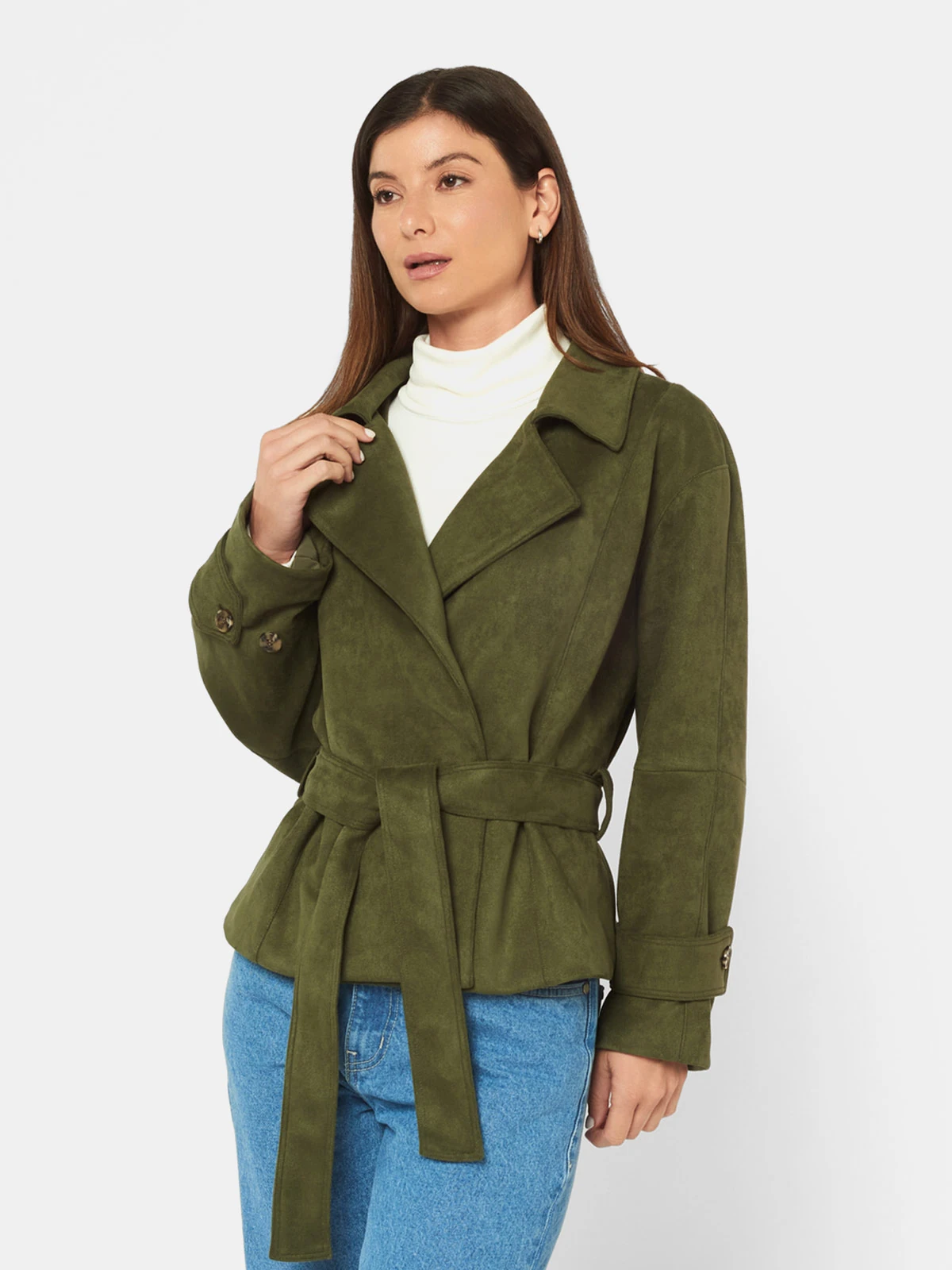 CHAQUETA MUJER MENTHA Y CHOCOLATE VERDE MALENA - 1