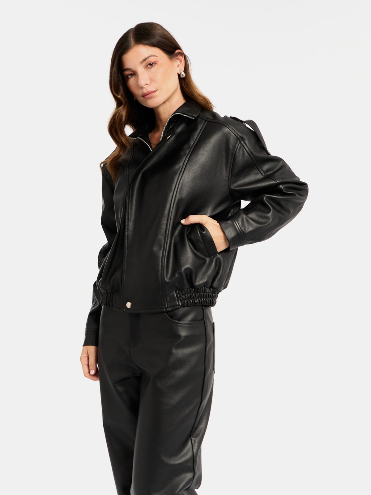 CHAQUETA MUJER MENTHA Y CHOCOLATE NEGRO MARGARITA - 1