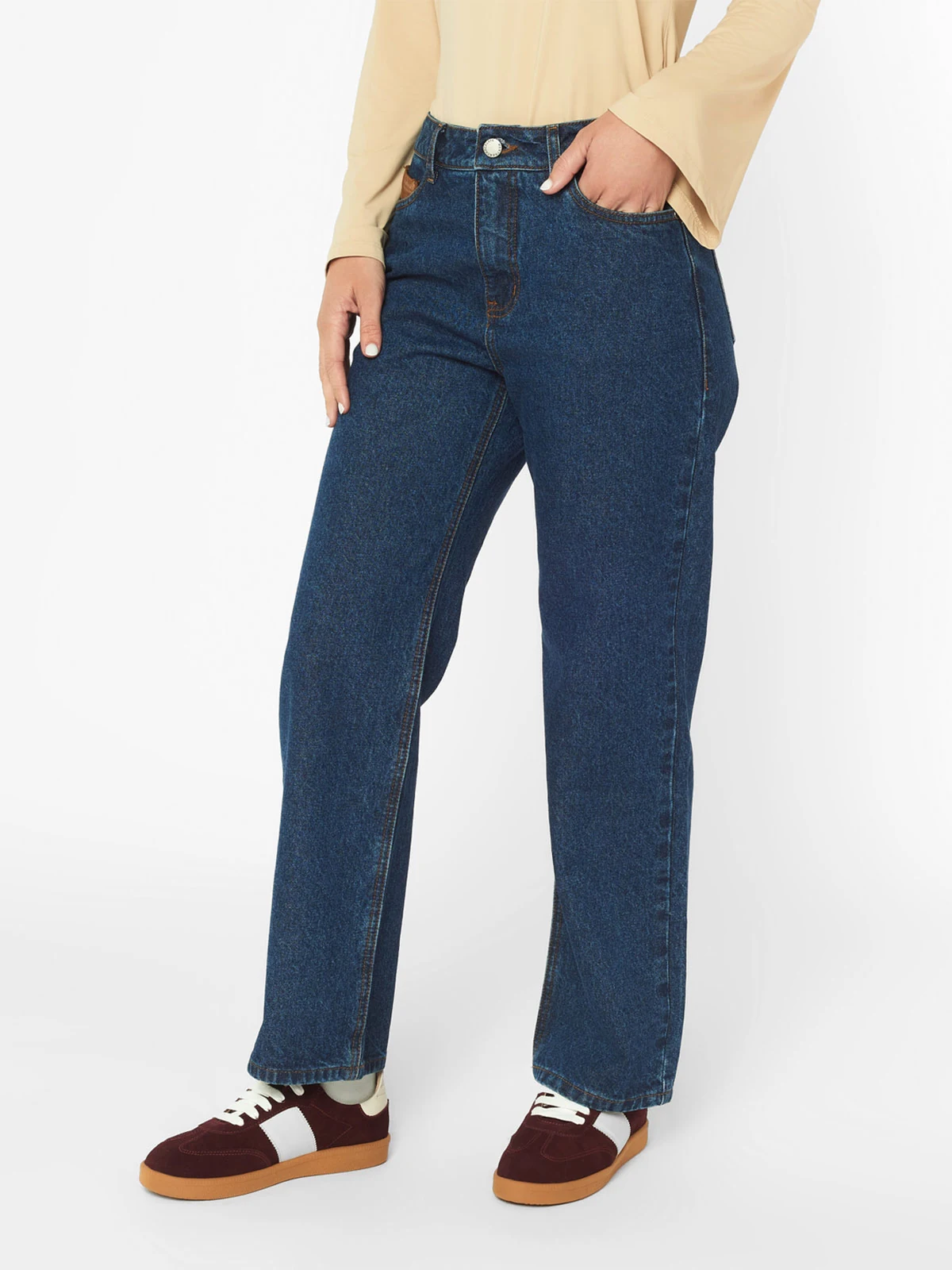 JEANS RECTO MUJER MENTHA Y CHOCOLATE - 2