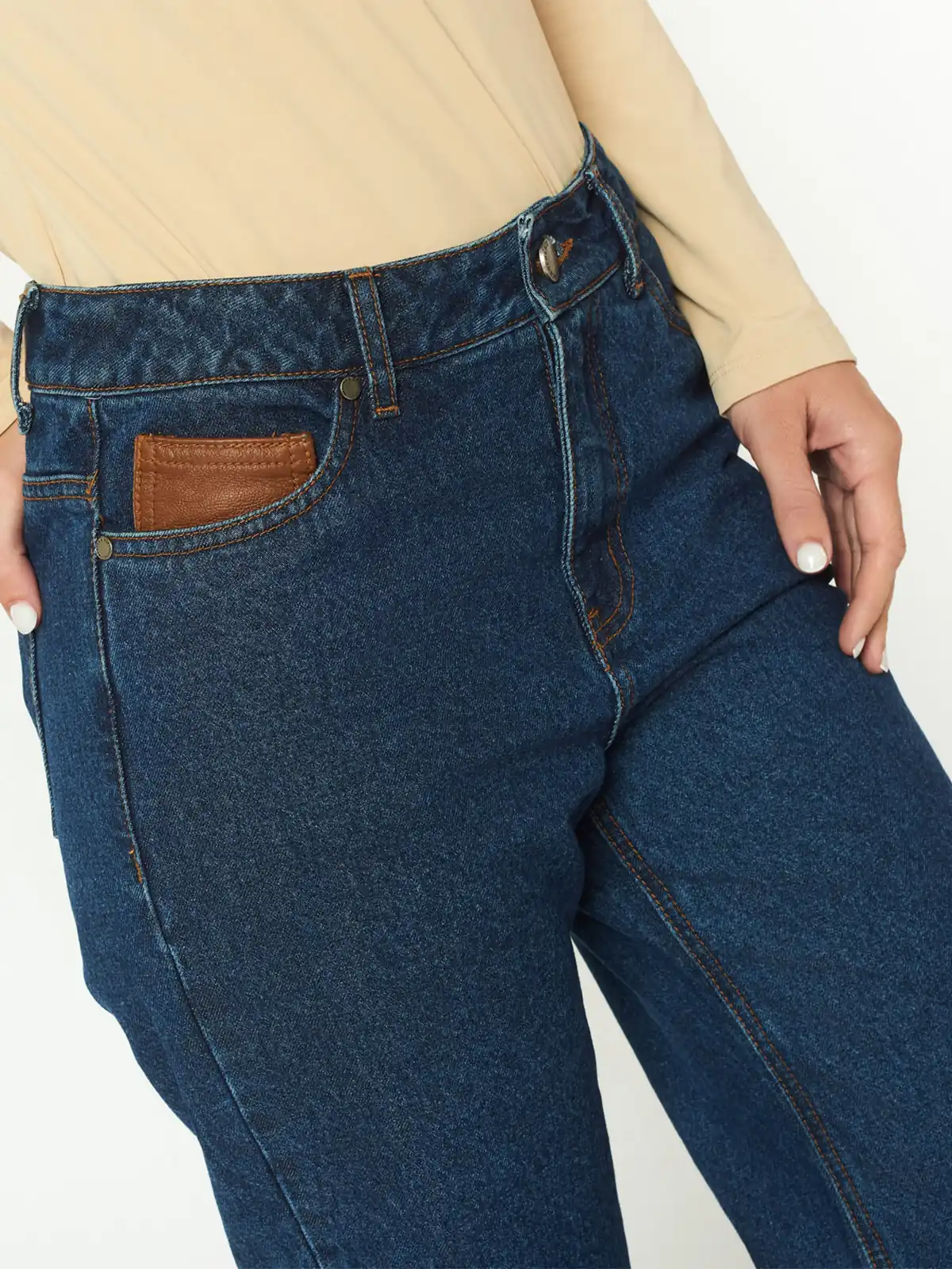 JEANS RECTO MUJER MENTHA Y CHOCOLATE - 4