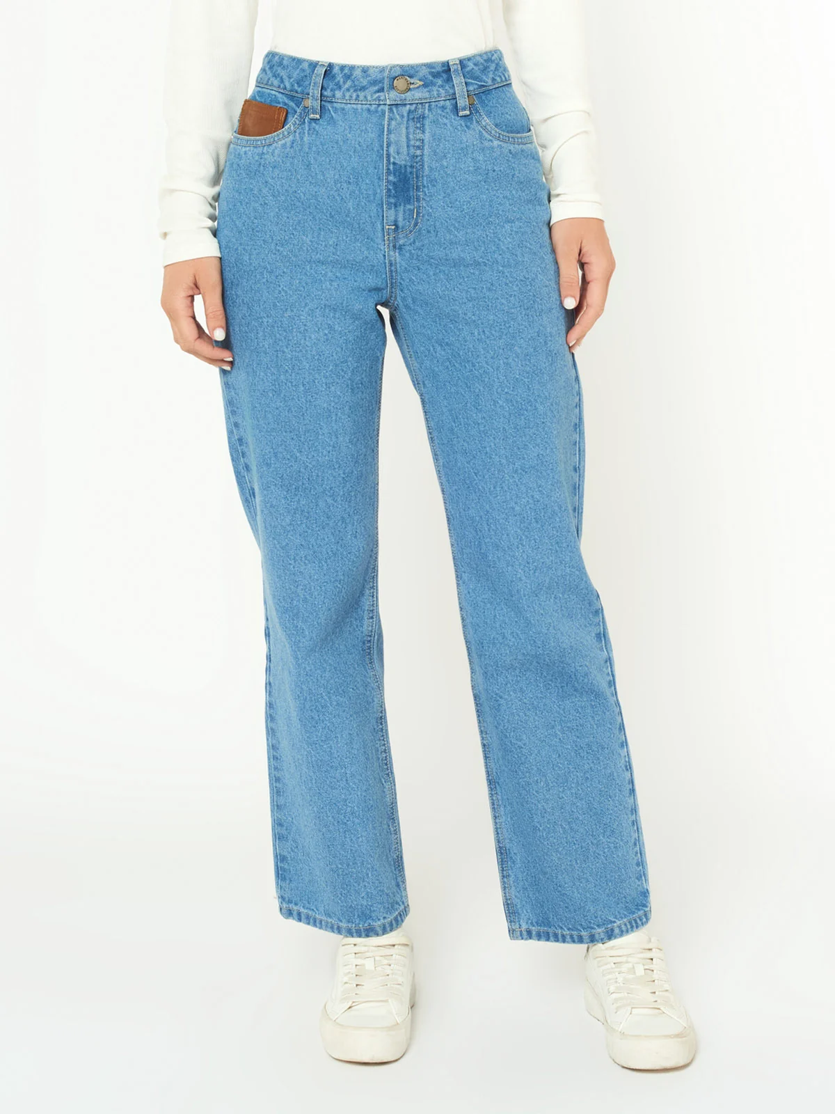 JEANS RECTO MUJER MENTHA Y CHOCOLATE - 1