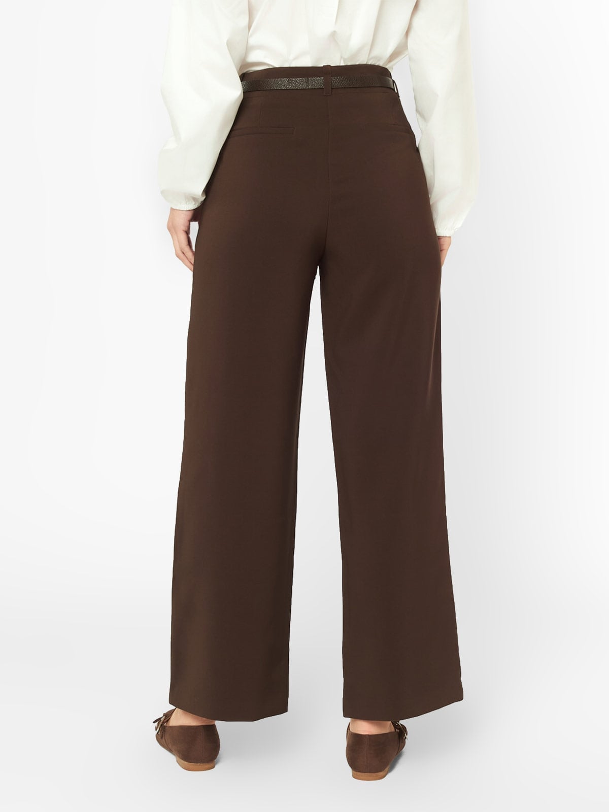 PANTALON RECTO MUJER MENTHA Y CHOCOLATE MARRÓN MAR - 3