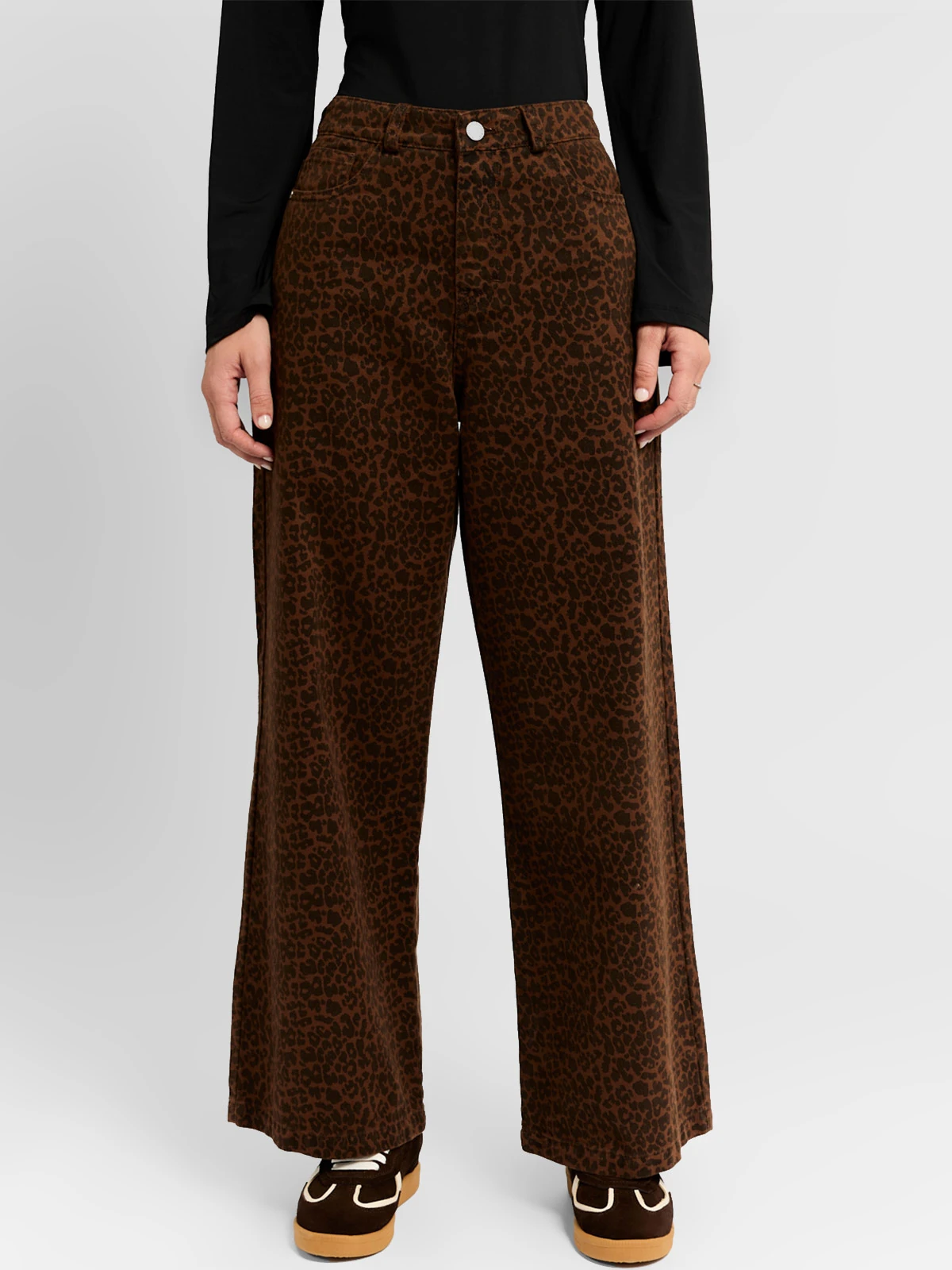 PANTALON WIDE LEG MUJER MENTHA Y CHOCOLATE MULTICOLOR MARAL - 1