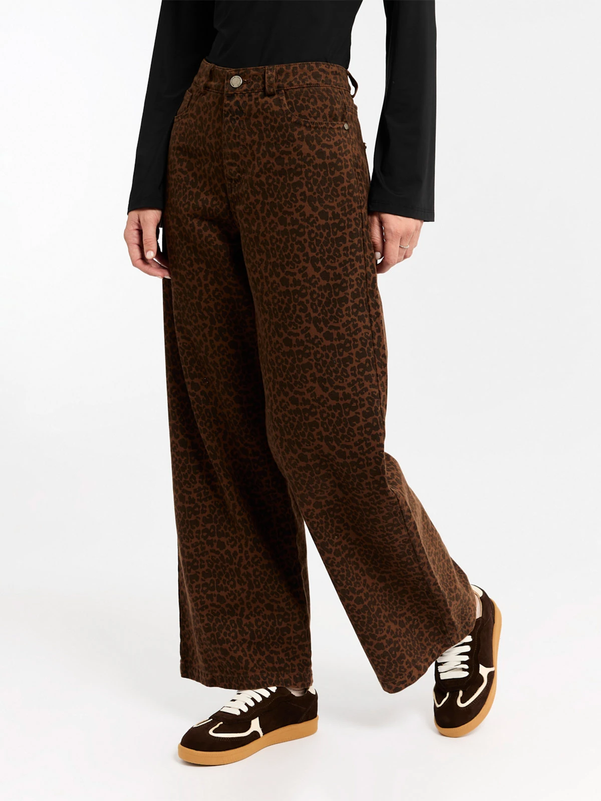 PANTALON WIDE LEG MUJER MENTHA Y CHOCOLATE MULTICOLOR MARAL - 2