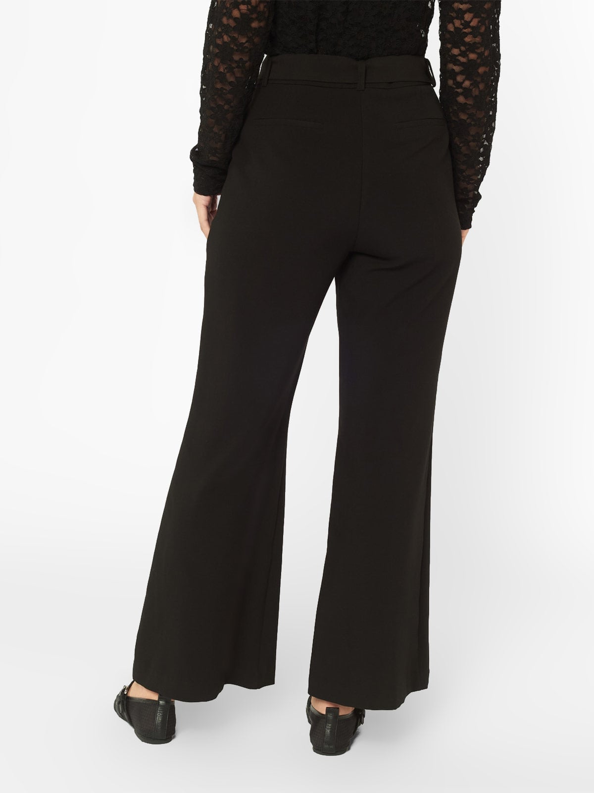 PANTALON FLARE MUJER MENTHA Y CHOCOLATE NEGRO MARCELA - 3