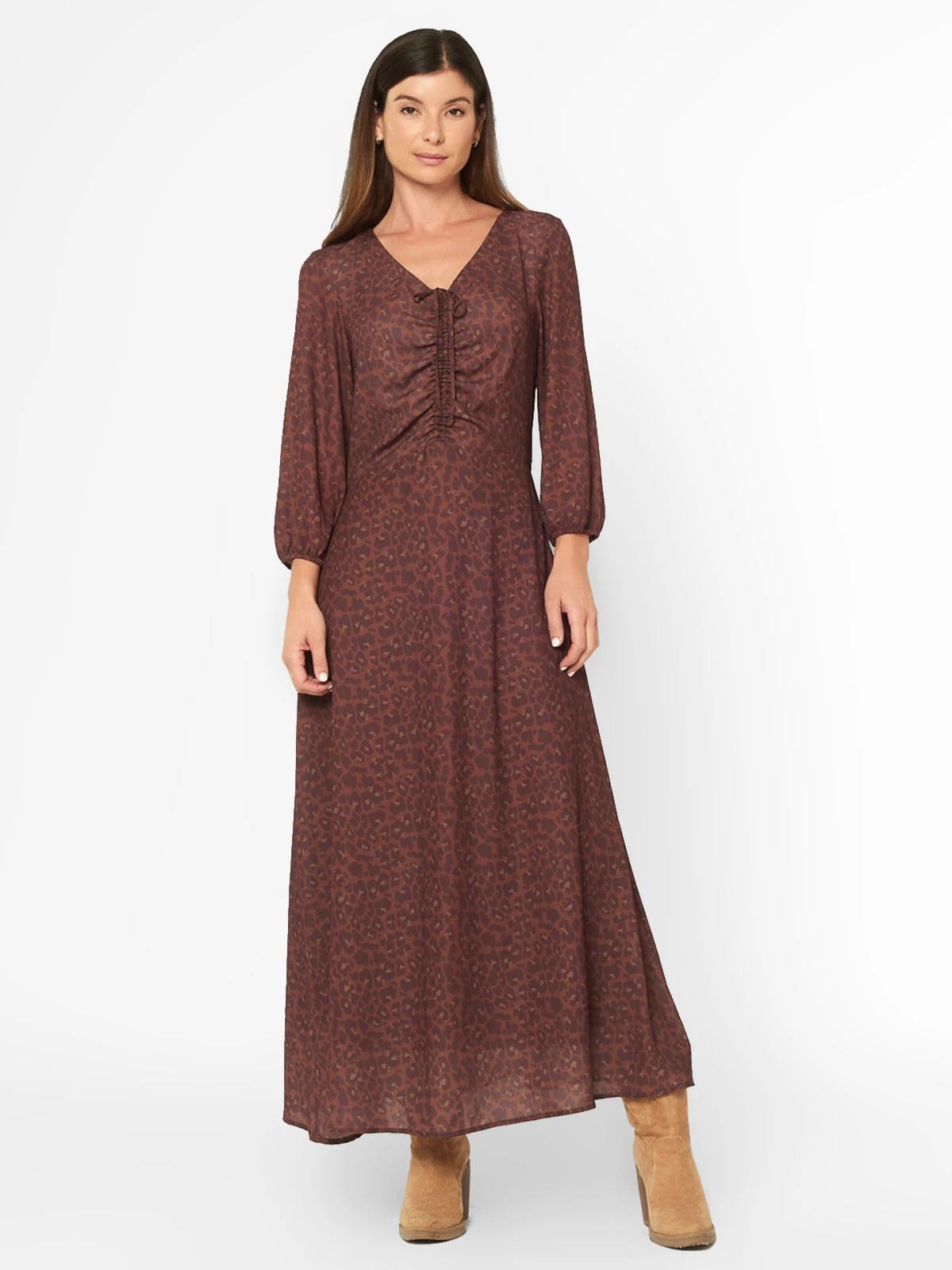 VESTIDO MUJER MENTHA Y CHOCOLATE MULTICOLO MAYRA - 1