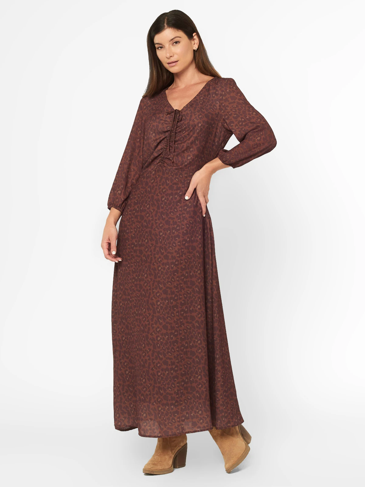 VESTIDO MUJER MENTHA Y CHOCOLATE MULTICOLO MAYRA - 3