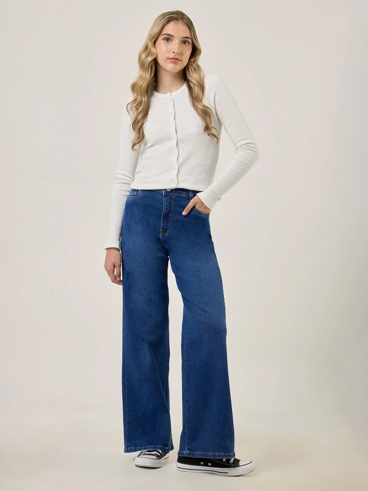 JEANS WIDE LEG MUJER INDEX - 1