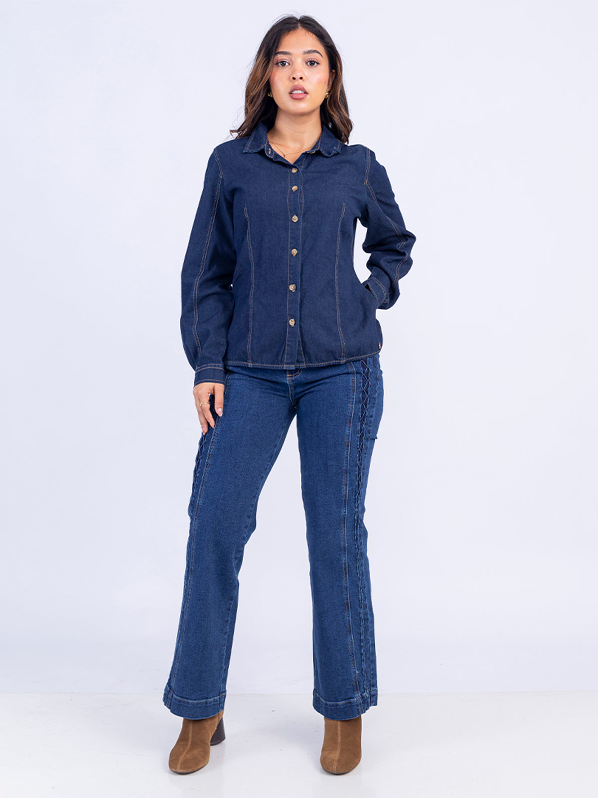 BLUSA MUJER SODA KORA DENIM - 1