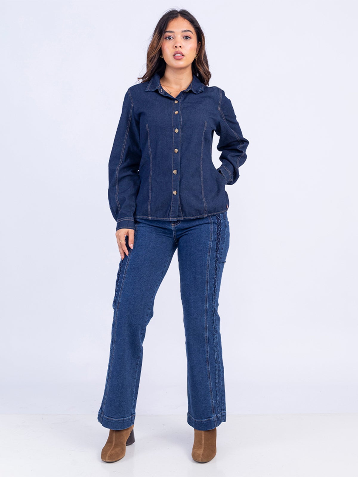 BLUSA MUJER SODA KORA DENIM - 1