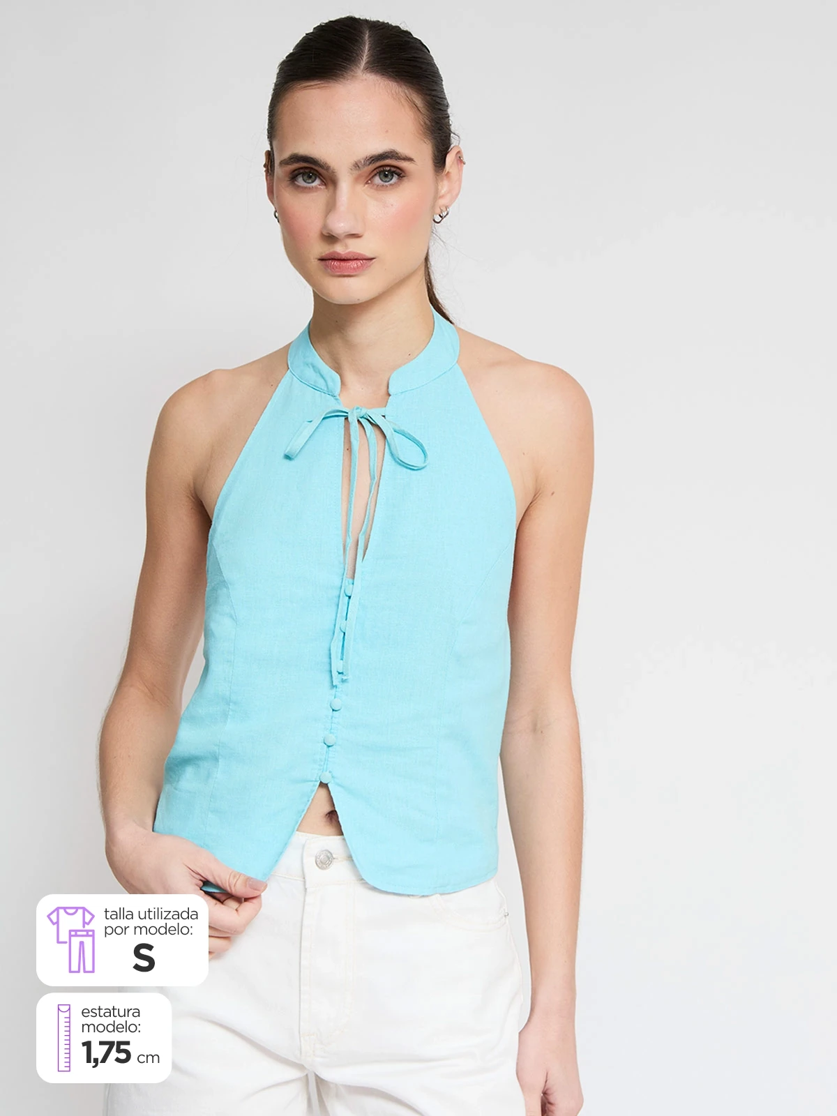 BLUSA SIN MANGAS MUJER INDEX - 1