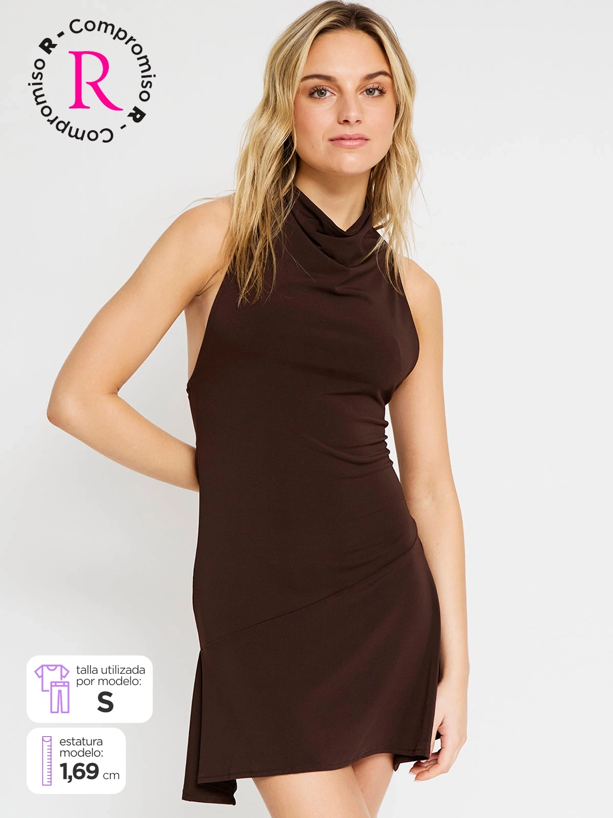 VESTIDO CORTO MUJER INDEX ASIMÉTRICO - 1