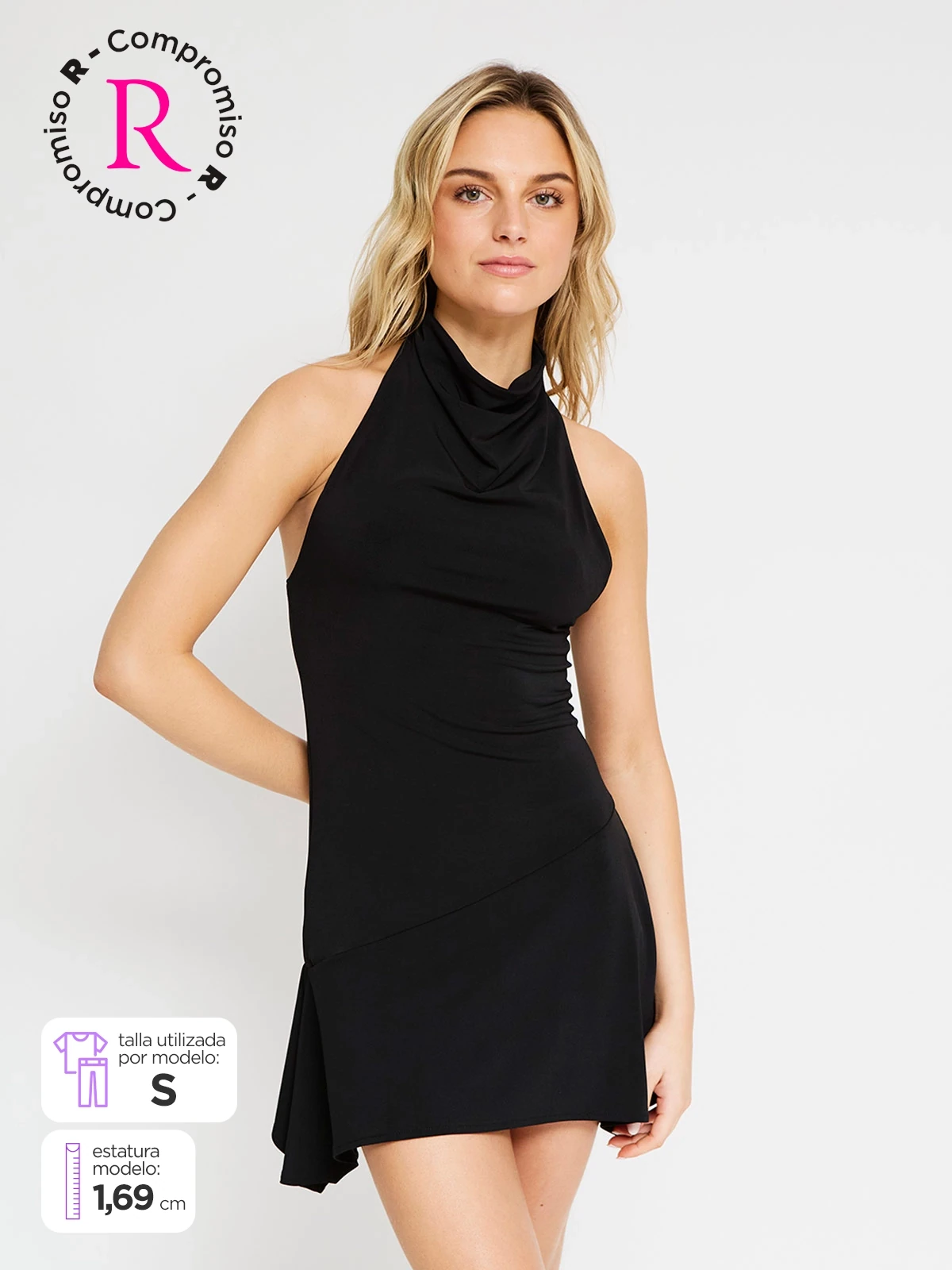 VESTIDO CORTO MUJER INDEX ASIMÉTRICO - 1