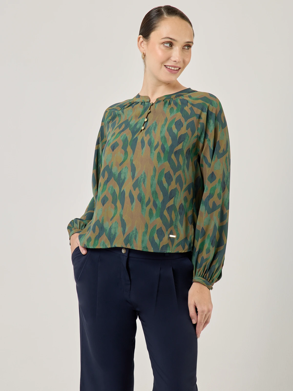 BLUSA MANGA LARGA MUJER JOHN HOLDEN KIMBERLY - 1