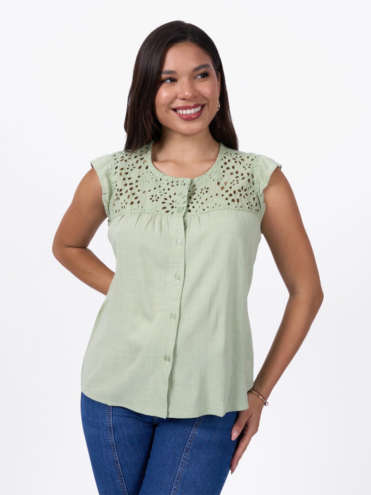 BLUSA MANGA CORTA MUJER BRONCO CATALEIA - 1