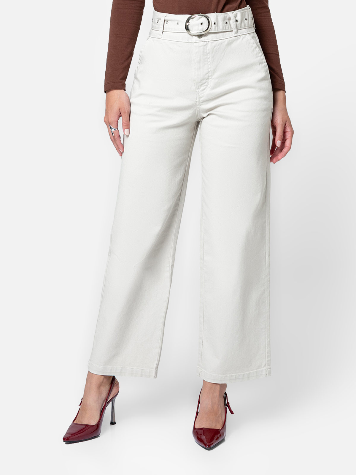 PANTALÓN STRAIGHT MUJER PIONIER DRILL STRETCH - 1