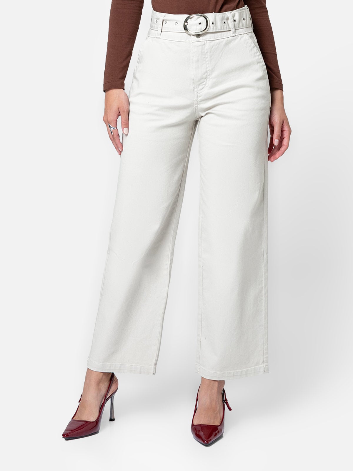 PANTALÓN STRAIGHT MUJER PIONIER DRILL STRETCH  - 1