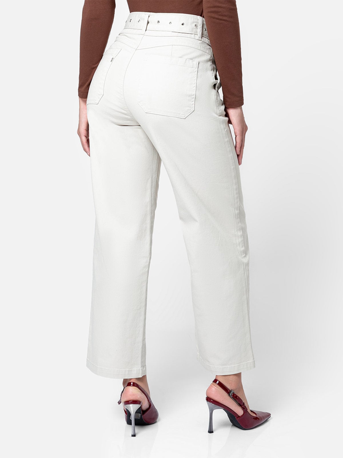 PANTALÓN STRAIGHT MUJER PIONIER DRILL STRETCH  - 2