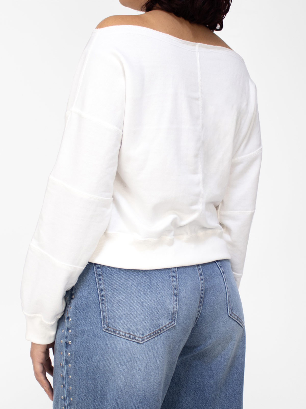 POLERA ALGODÓN MUJER KAYRA POBLET PERFECT FIT CROP OFF SHOULDER KF002 - 2