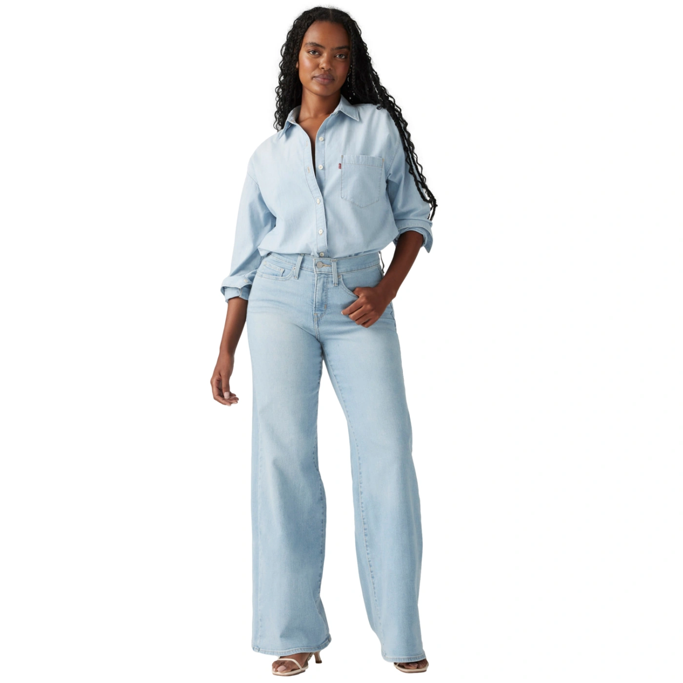 JEAN WIDE LEG MUJER LEVI'S 318 SHAPING TALL GLASS OF WATER - 1