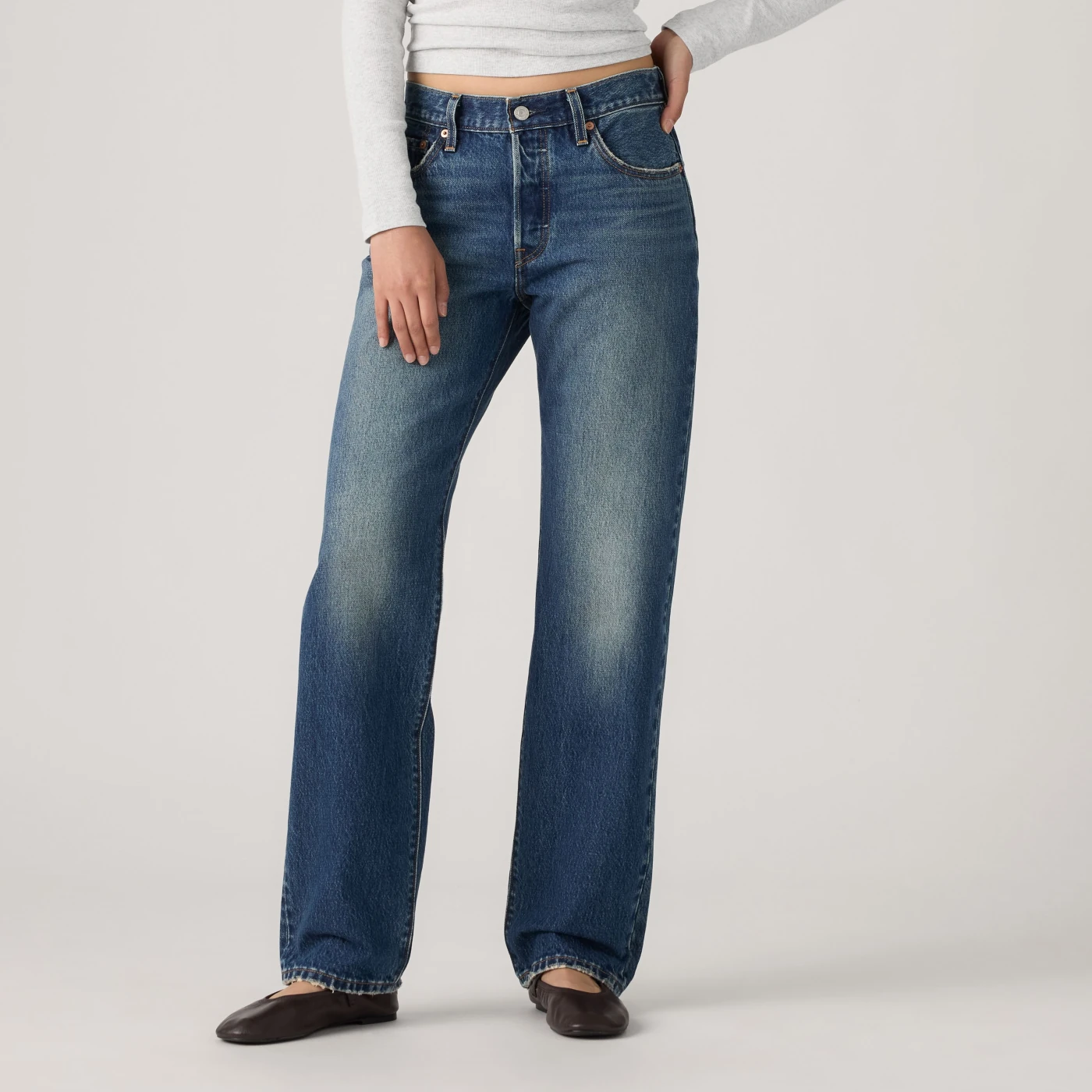 JEAN REGILAR FIT MUJER LEVI'S 501 90S MARBLE RUN - 3
