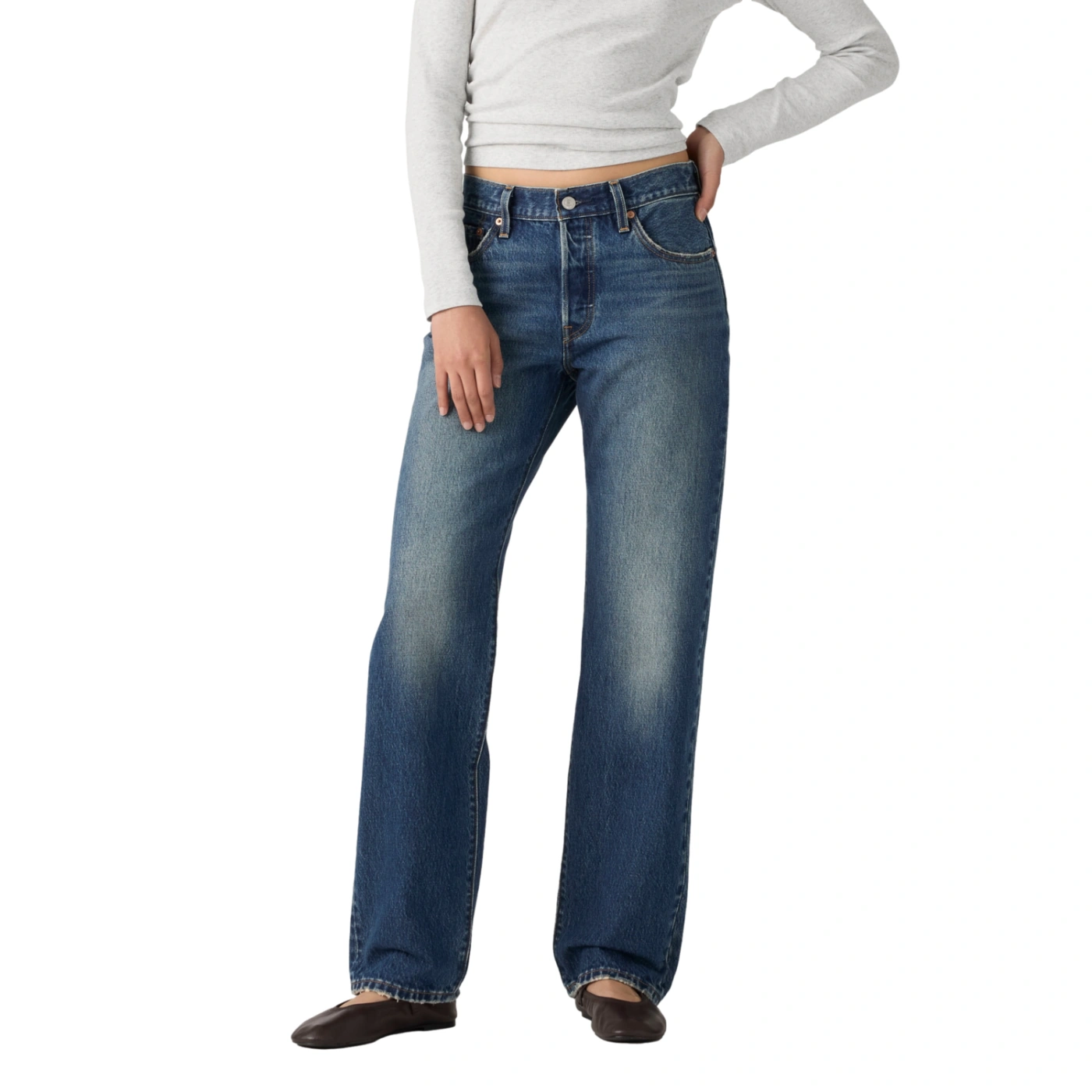 JEAN REGILAR FIT MUJER LEVI'S 501 90S MARBLE RUN - 2