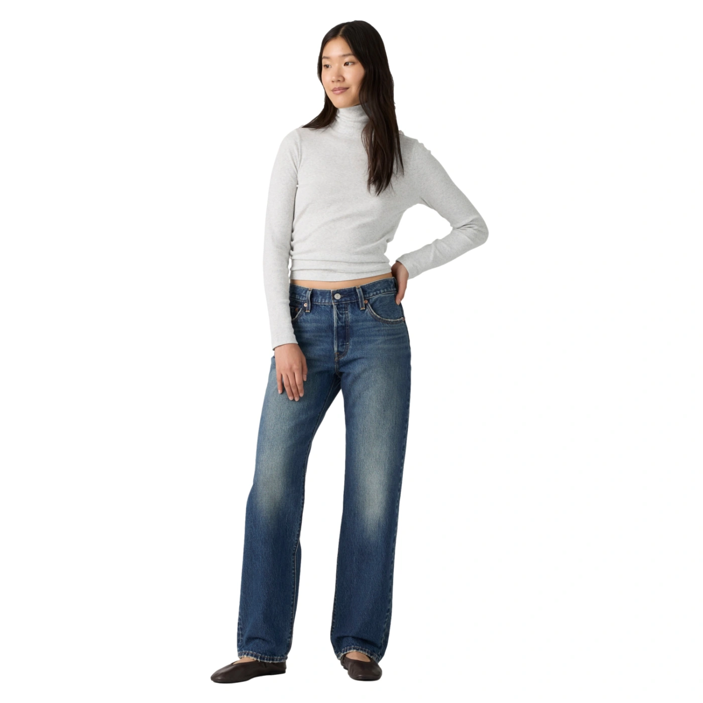 JEAN REGILAR FIT MUJER LEVI'S 501 90S MARBLE RUN - 1