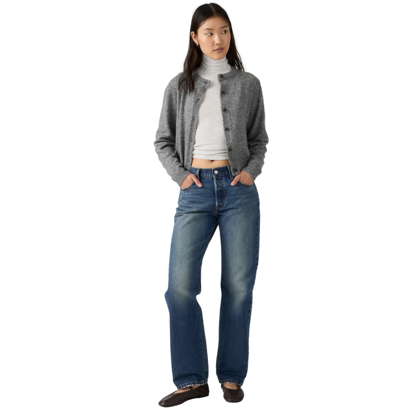 JEAN REGILAR FIT MUJER LEVI'S 501 90S MARBLE RUN - 5