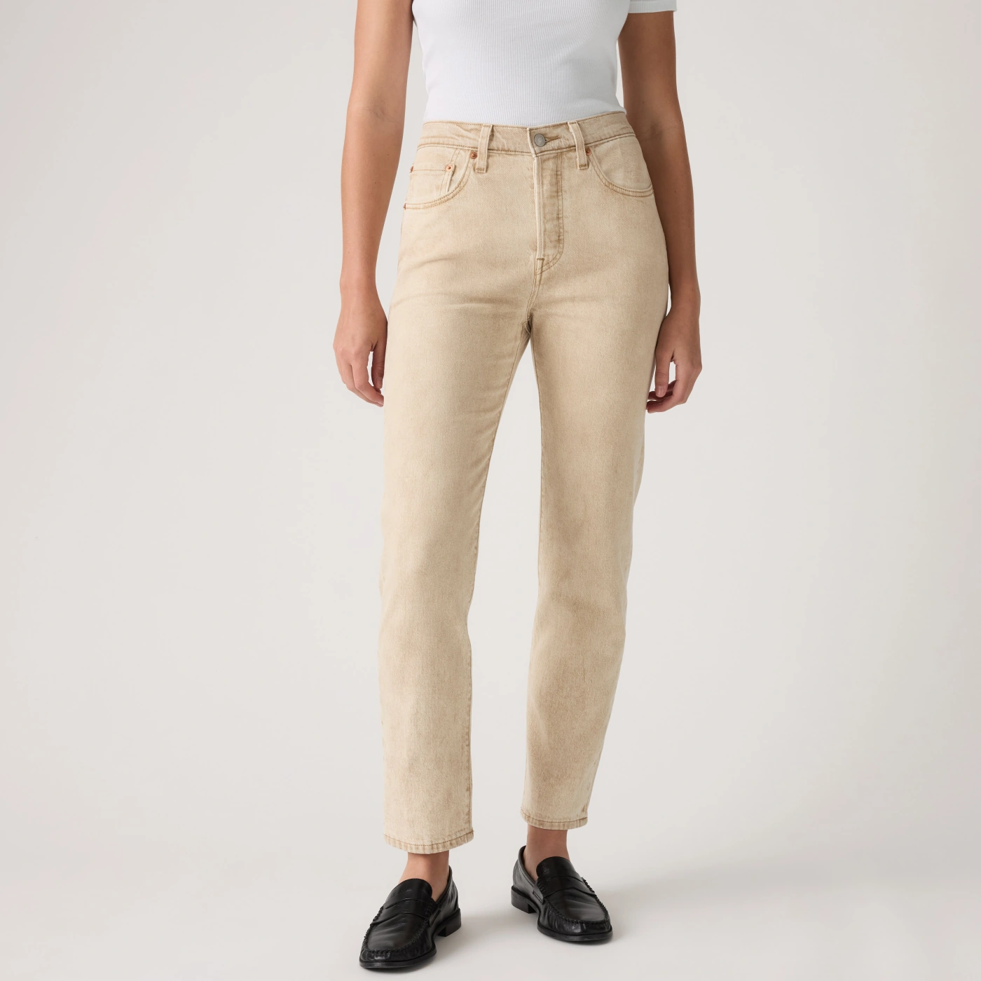 JEAN CROPPED MUJER LEVI'S 501 CLOUDY WHITE PEPPER - 2