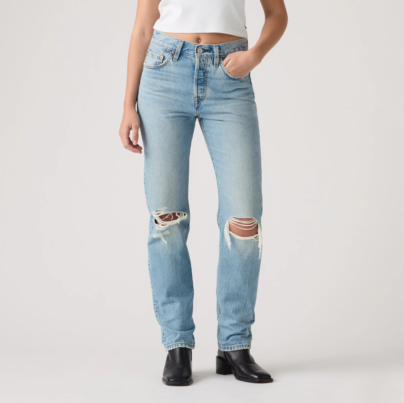 JEANS ALGOÓN REGULAR MUJER LEVIS AZUL 501 - 3