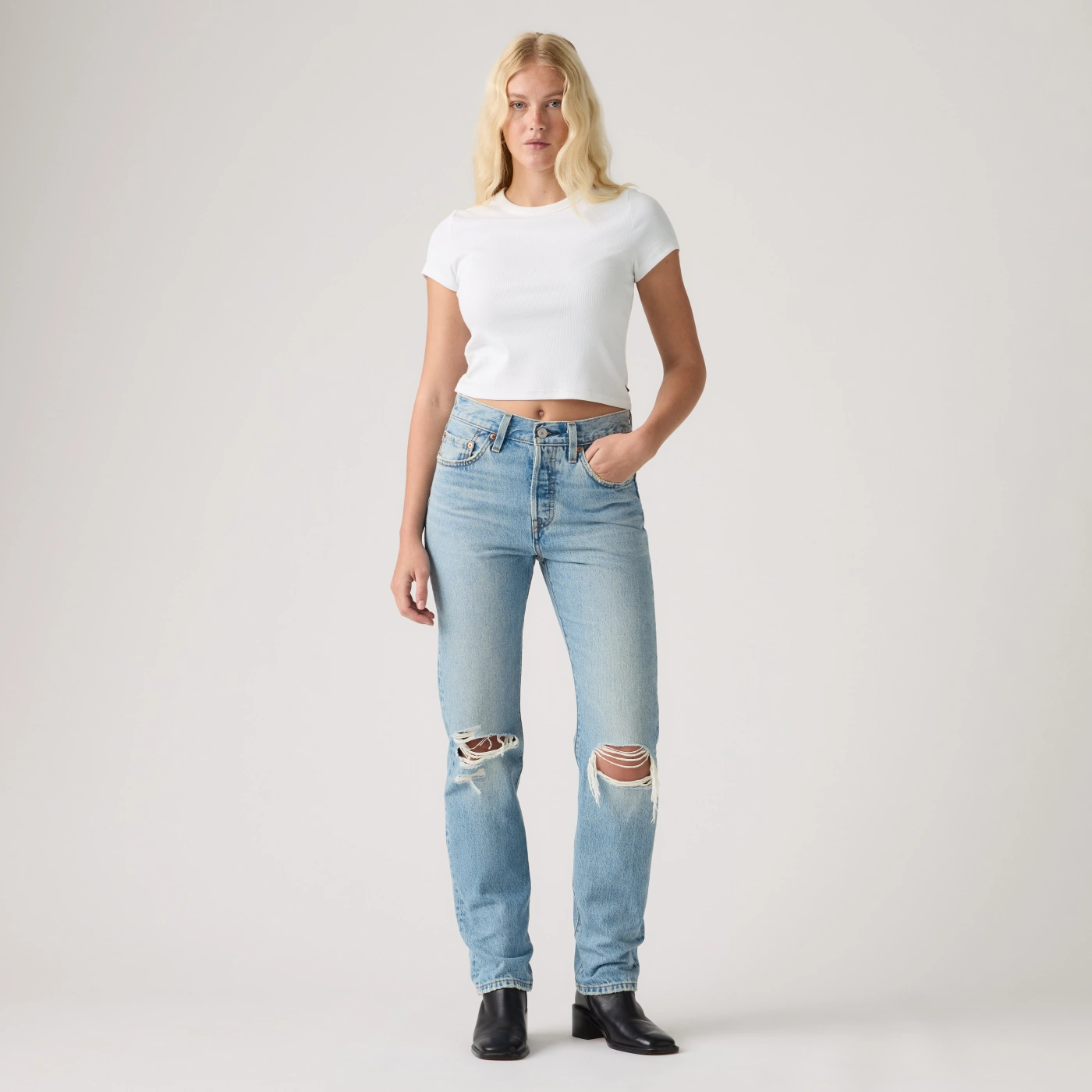 JEANS ALGOÓN REGULAR MUJER LEVIS AZUL 501 - 2