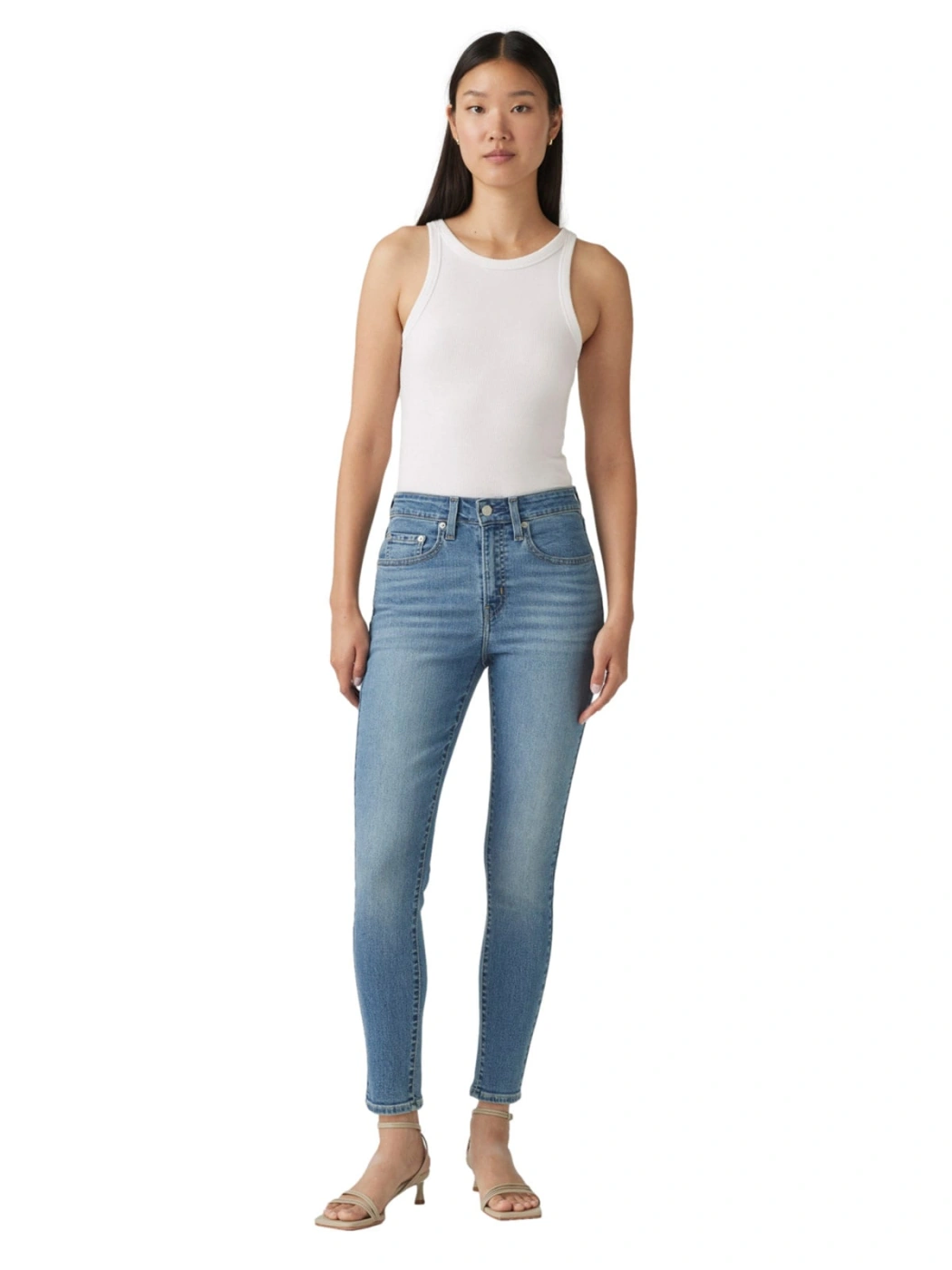 JEAN SKINNY FIT MUJER LEVI'S 721 HIGH RISE ETERNAL INDIGO MID - 4