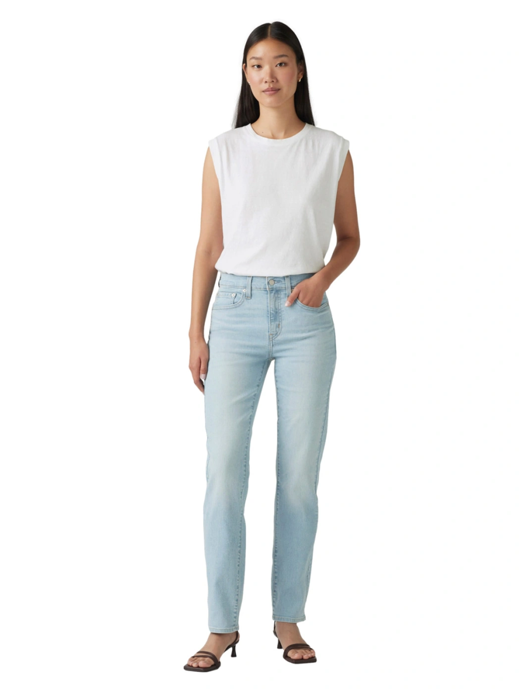 JEAN RECTO MUJER LEVI'S 724 HIGH RISE STRAIGHT ETERNAL INDIGO LIGHT - 4