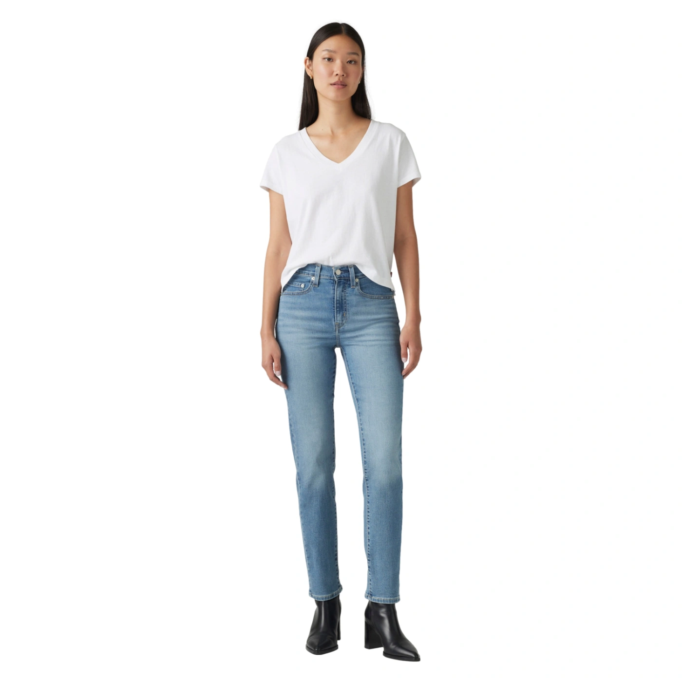 JEAN RECTO MUJER LEVI'S 724 HIGH ROSE STRAIGHT ETERNAL INDIGO MID - 1