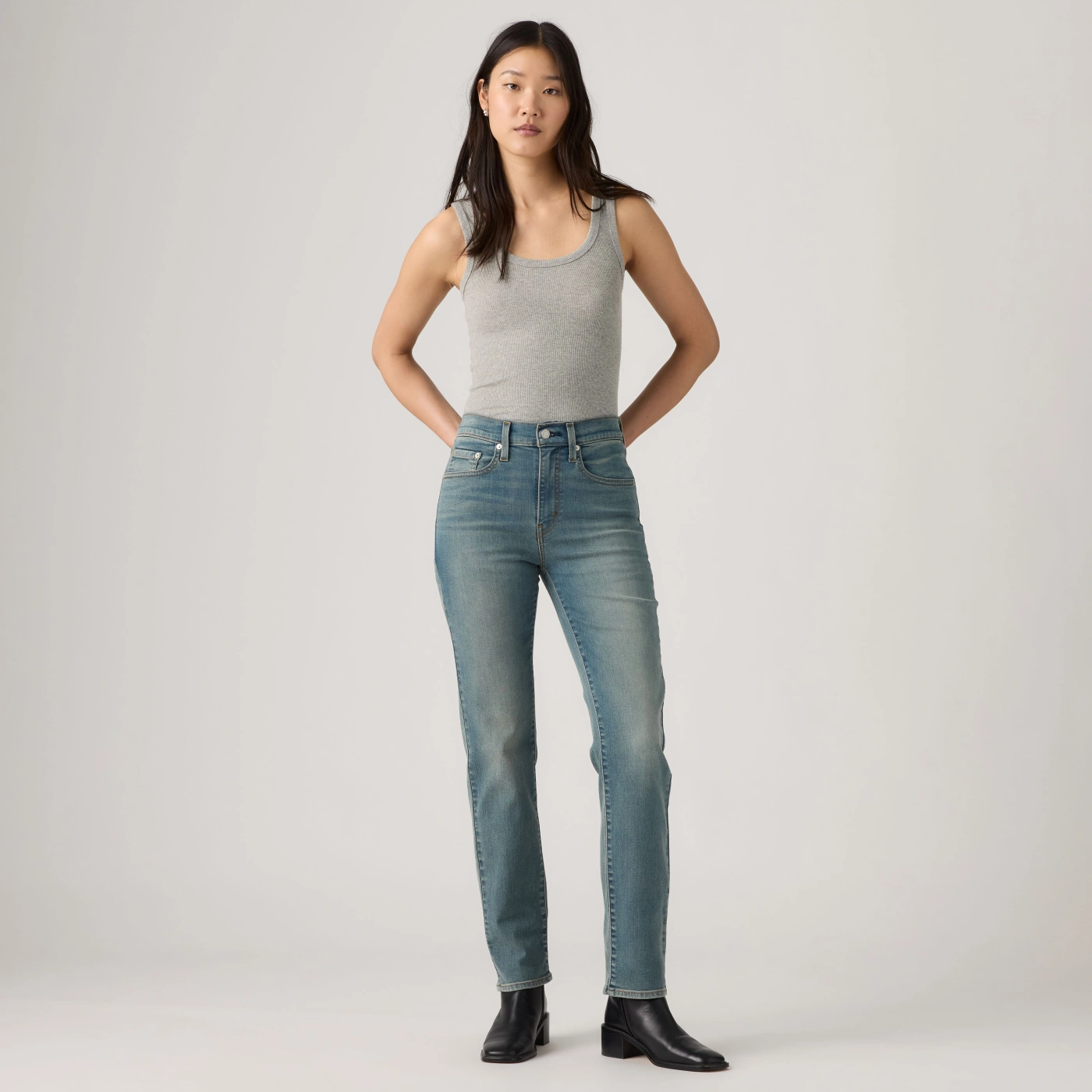 JEAN STRAIGHT MUJER LEVI'S 724 HIGH RISE TREE TIME - 1