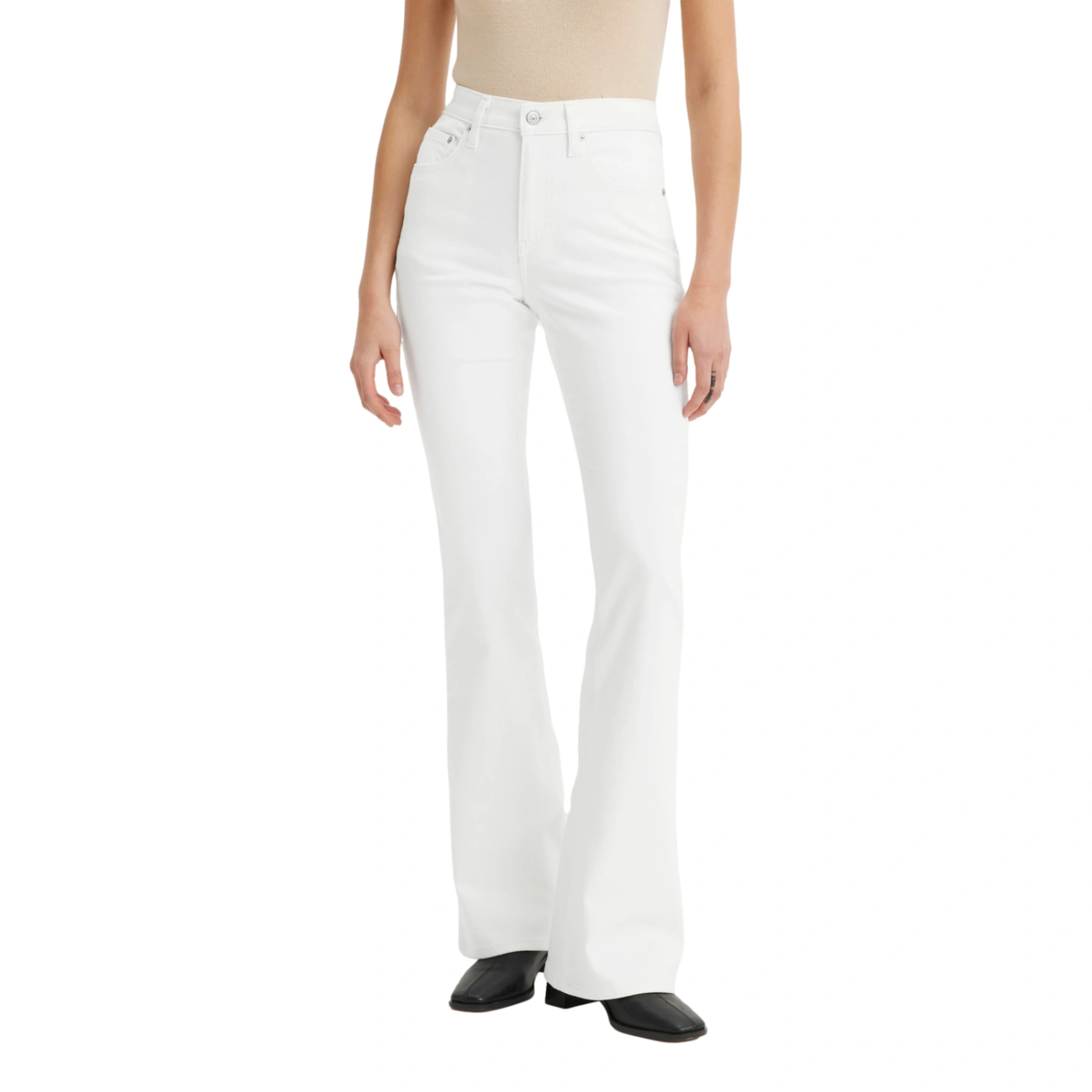JEAN FLARE MUJER LEVI'S 726 SOFT CLEAN WHITE - 1