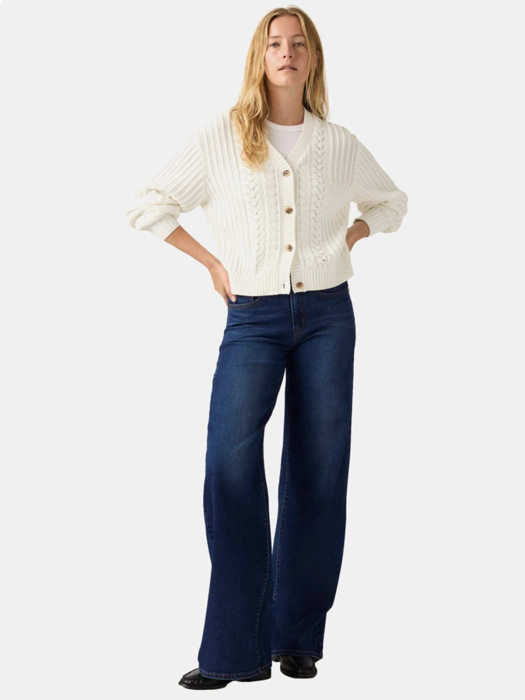 JEAN WIDE LEG MUJER LEVI'S 728 ETERNAL INDIGO DARK - 4
