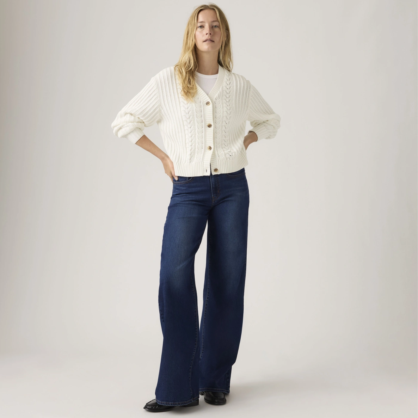 JEAN WIDE LEG MUJER LEVI'S 728 ETERNAL INDIGO DARK - 1