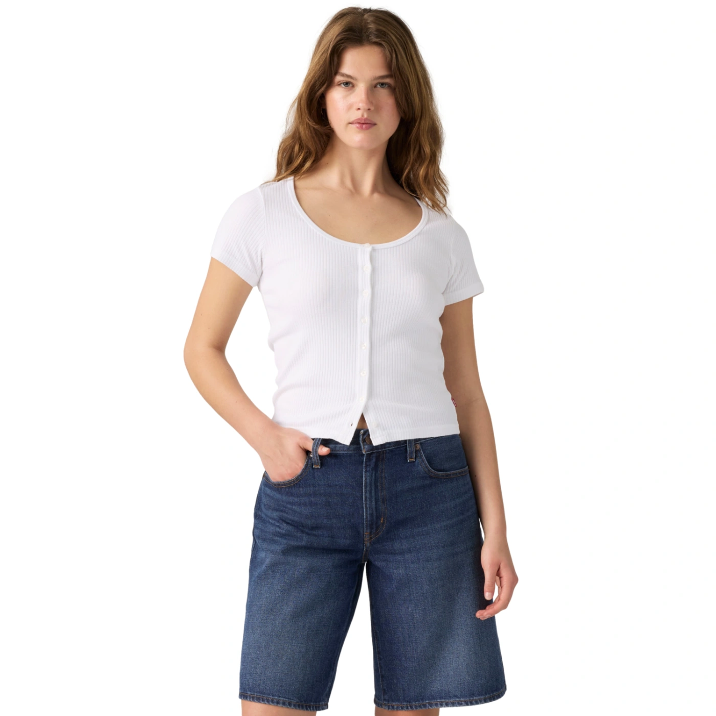 POLO MUJER LEVI'S AUSTEN BUTTON THROUGH BRIGHT - 3