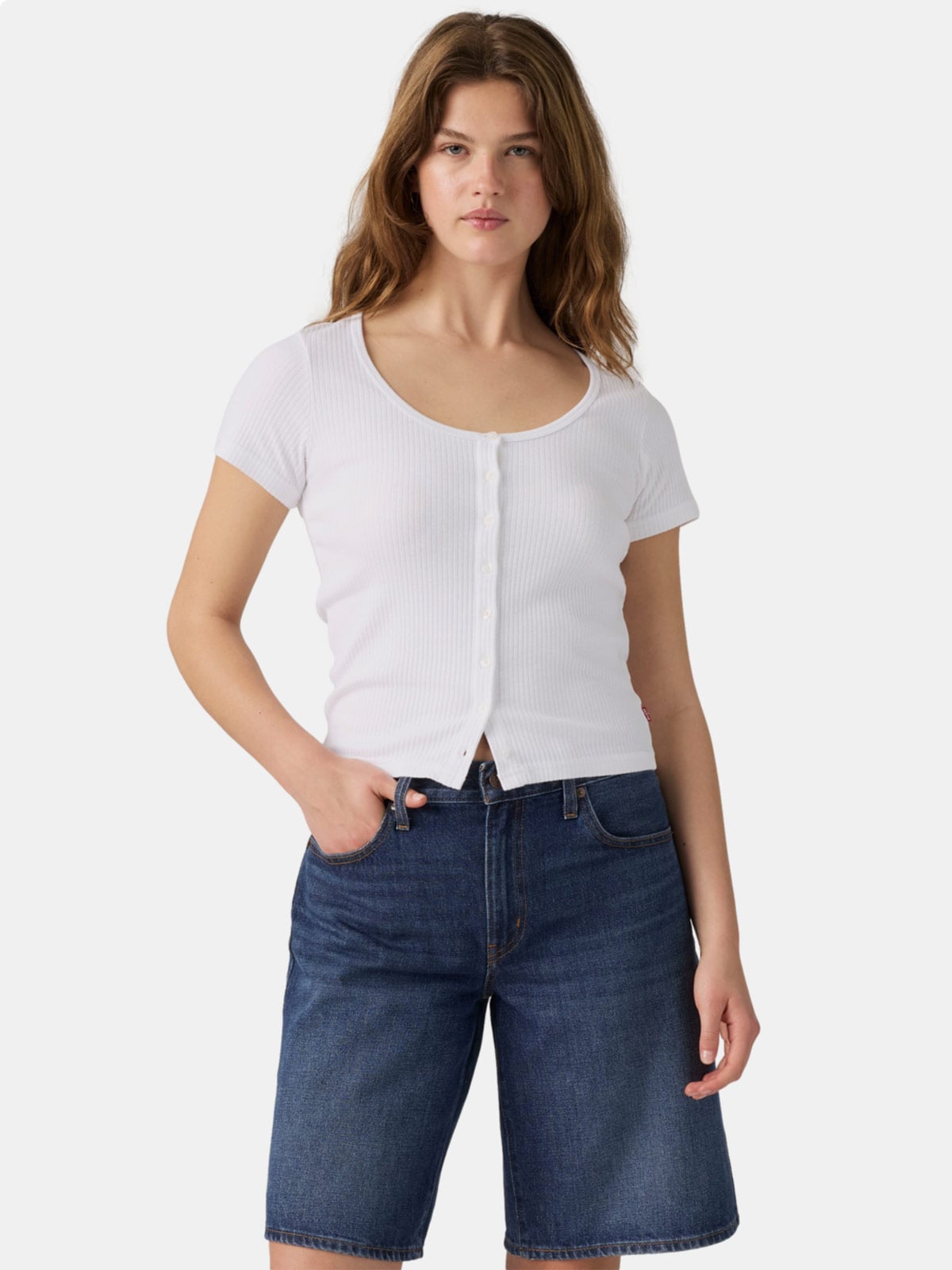 POLO MUJER LEVI'S AUSTEN BUTTON THROUGH BRIGHT - 3