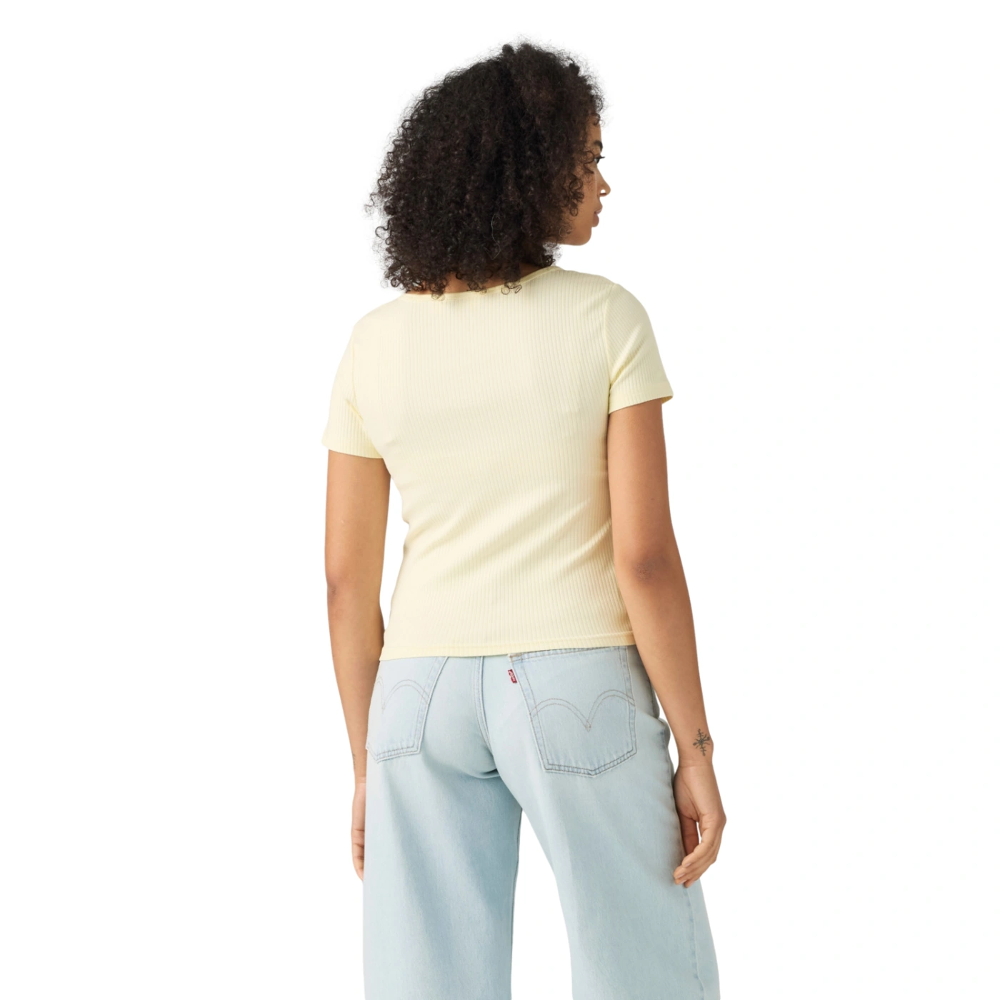 POLO MUJER LEVI'S AUSTEN BUTTON THROUGH PEAR SORBET RIB - 2