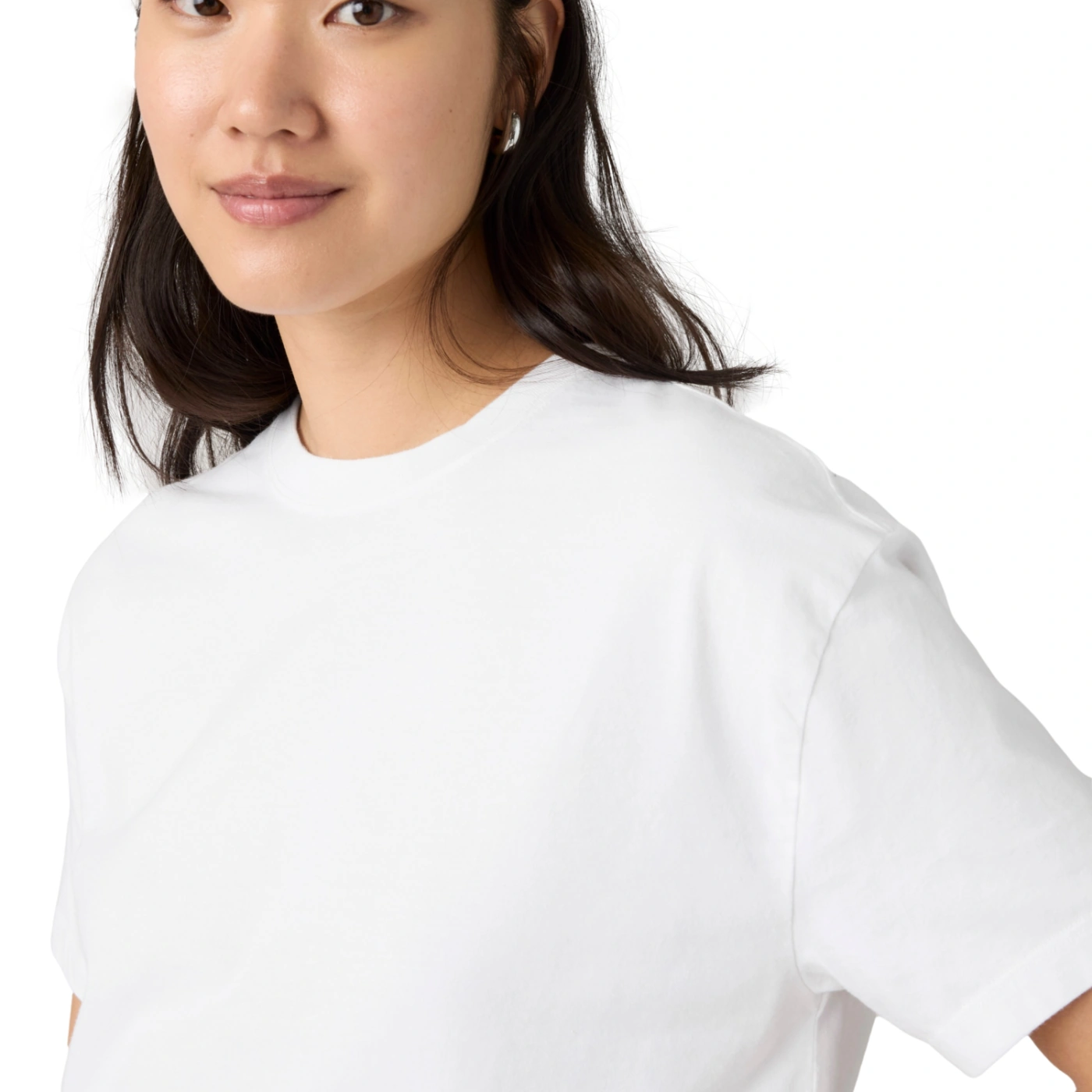 POLO MUJER LEVIS CROPPED ANYDAY TEE BRIGHT WHITE JERSEY - 4