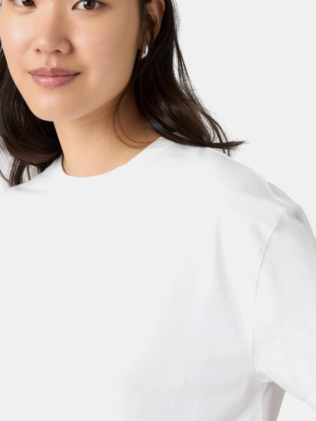 POLO MUJER LEVIS CROPPED ANYDAY TEE BRIGHT WHITE JERSEY - 4
