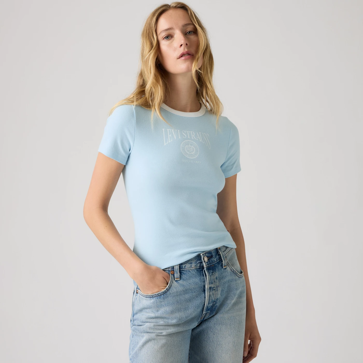POLO MUJER LEVI'S GR HAYES TEE LEVI STRAUSS CREST ANGEL FALLS - 1