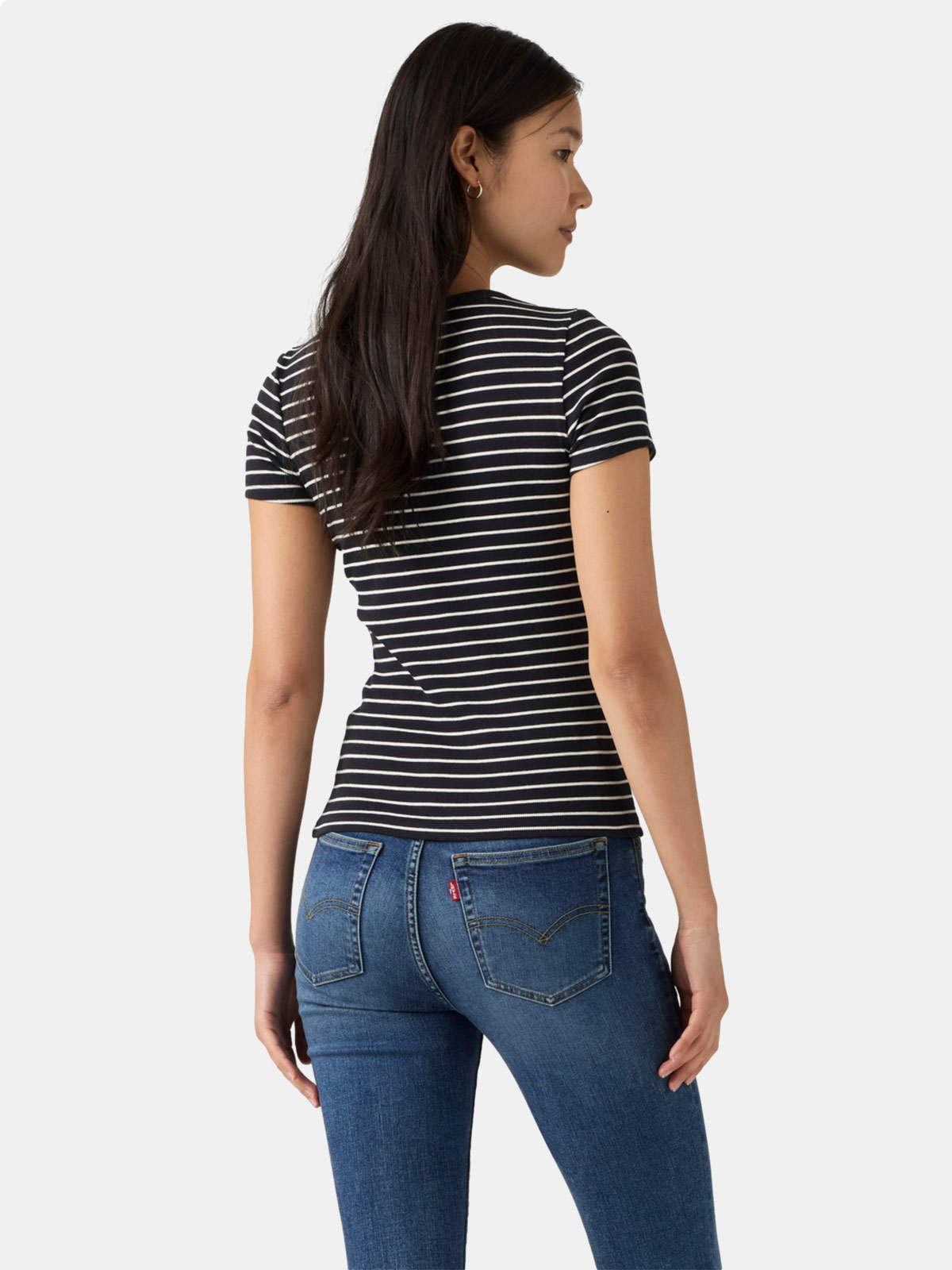 POLO MUJER LEVI'S HAYES TEE GEMINI STRIPE ANTHRACITE NIGHT - 2