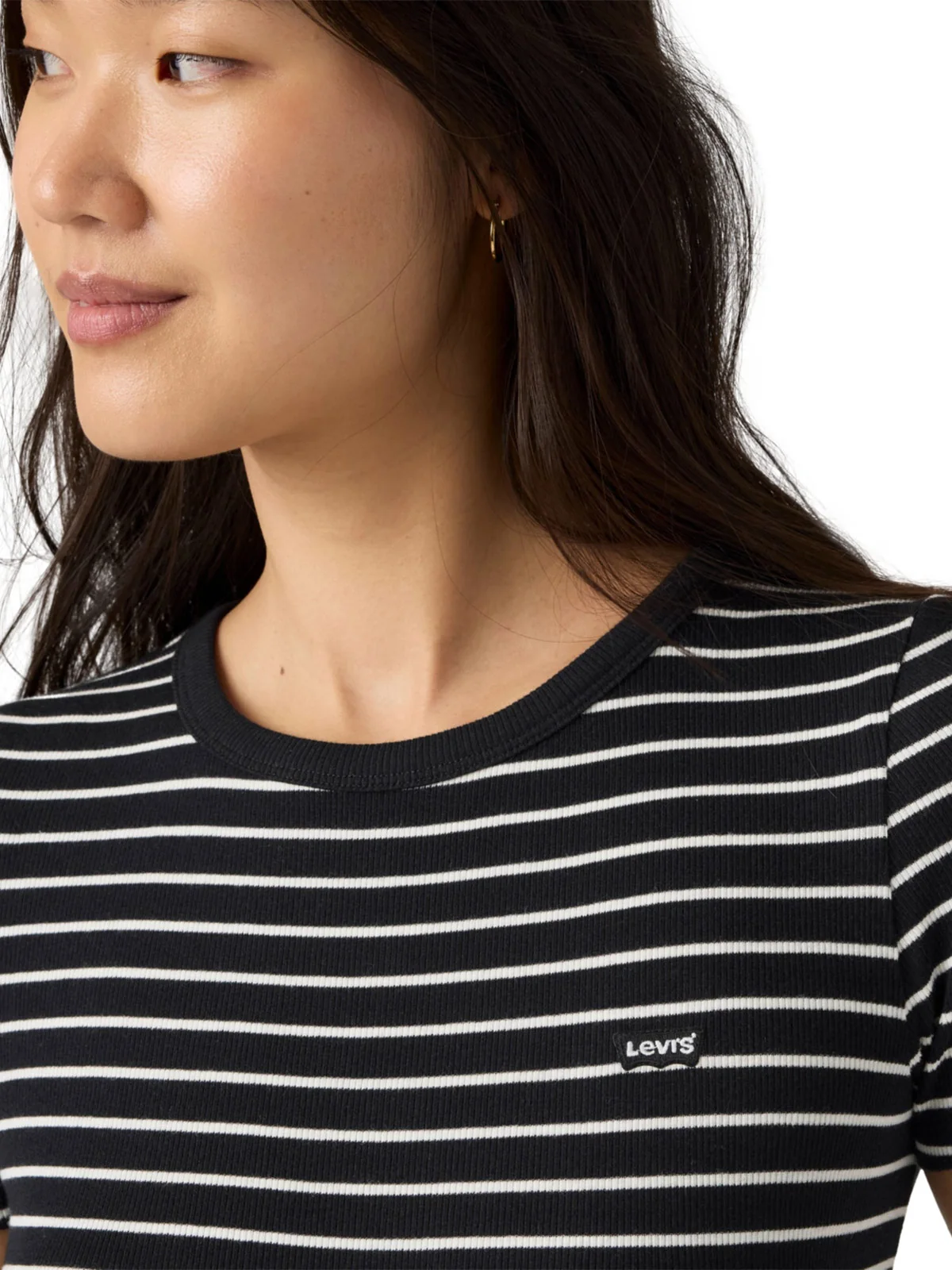 POLO MUJER LEVI'S HAYES TEE GEMINI STRIPE ANTHRACITE NIGHT - 4