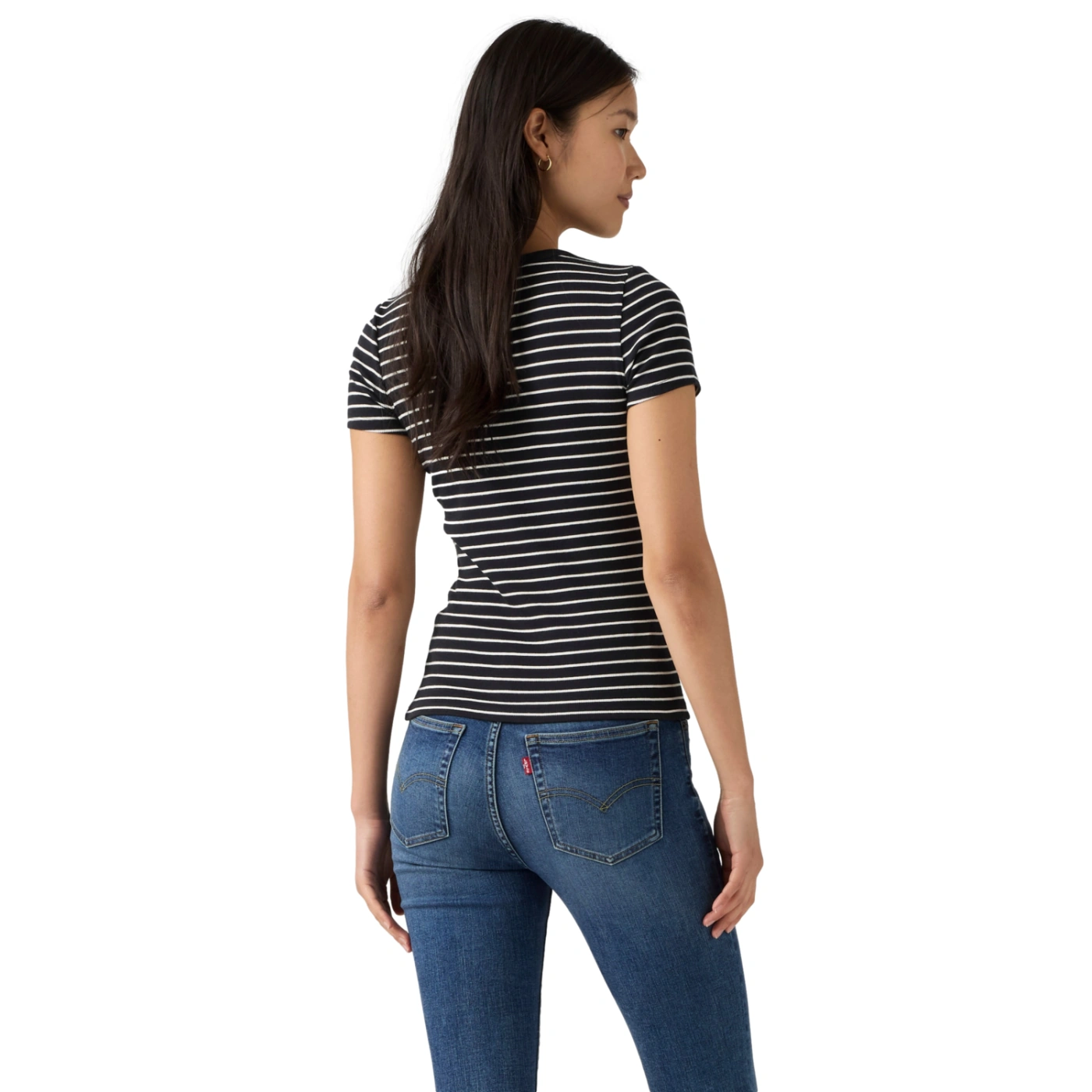 POLO MUJER LEVI'S HAYES TEE GEMINI STRIPE ANTHRACITE NIGHT - 2