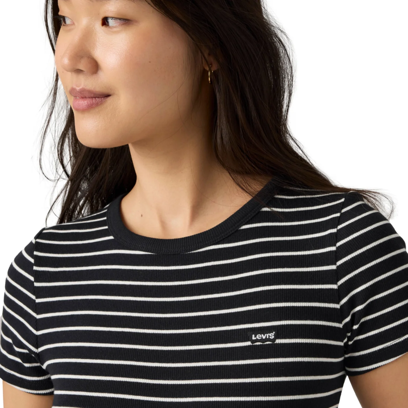 POLO MUJER LEVI'S HAYES TEE GEMINI STRIPE ANTHRACITE NIGHT - 4