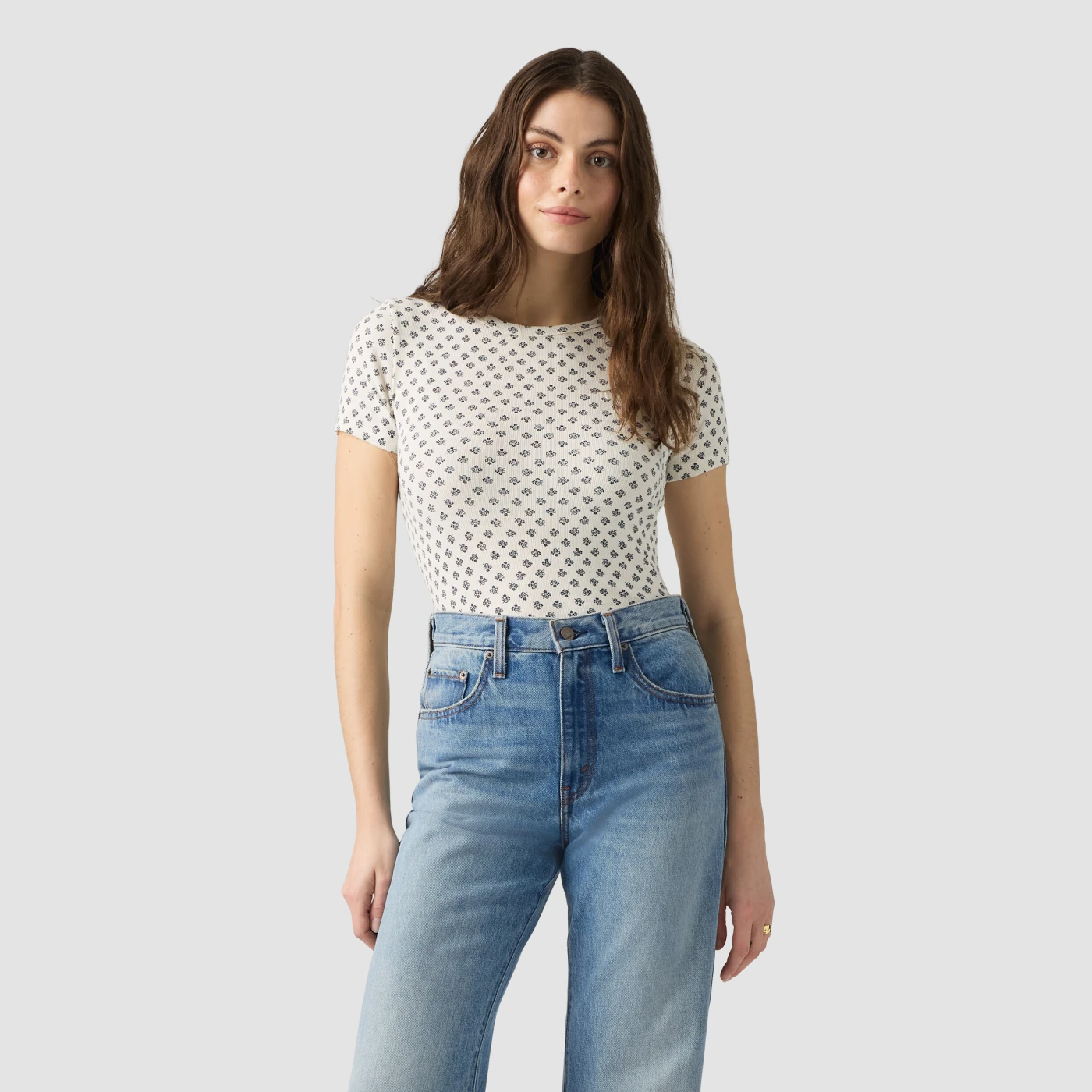 POLO MUJER LEVI'S HAYES TEE AGDA FLORAL - 1